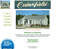 Tablet Screenshot of cedarfieldcommunity.com